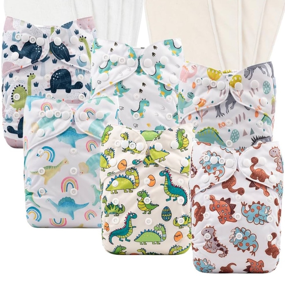 Colorful Dinosaur and Animal Print Kids Diaper Covers